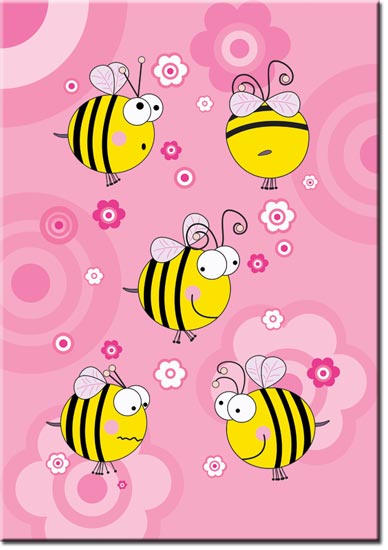 Plakat wesołe pszczółki