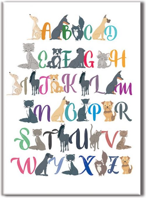 Plakat dla dzieci z alfabetem
