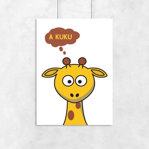 plakat z żyrafą do pokoju dziecka
