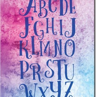 Plakat litery alfabetu