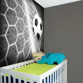Piłka nożna na fototapecie do pokoju dziecka
