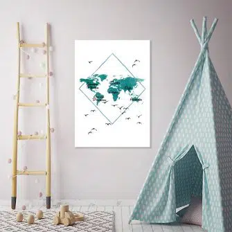 Mapa świata dla dzieci