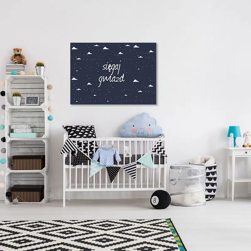 obrazek dla dzieci z napisem sięgaj gwiazd obraz do pokoju dziecka sięgaj gwiazd