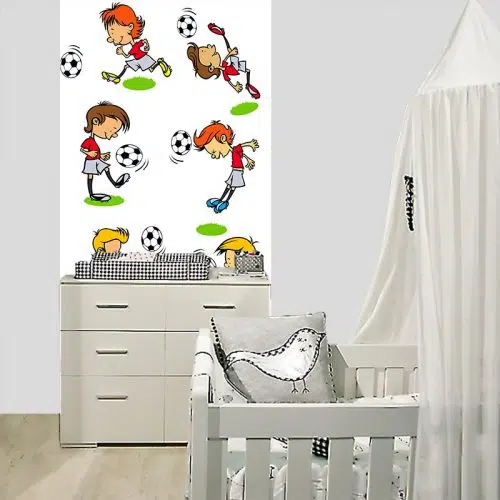 tapeta z piłkarzami do pokoju dziecka