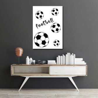 plakat z piłką nożną
