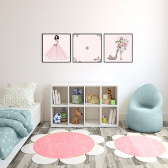 różowy plakat do pokoju córki