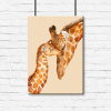 żyrafki na pionowym plakacie