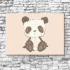 Plakat różowy z motywem pandy