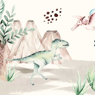 Tapeta dziecięca z Tyranozaurem Rex