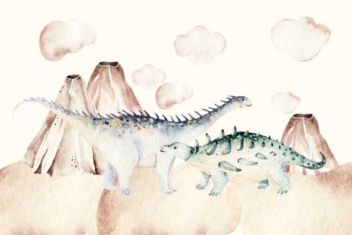 Bajkowa Tapeta w Dinozaury