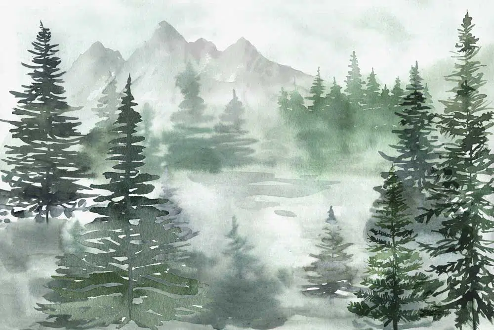 Fototapeta z lasem do nowoczesnej sypialni Fototapeta z lasem do nowoczesnej sypialni