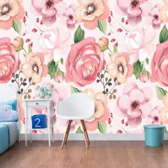 Różowa fototapeta do sypialni