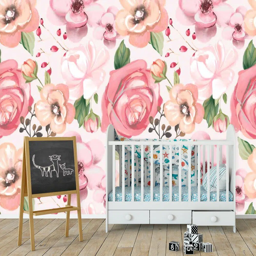 Różowa fototapeta do pokoju dziewczynki Różowa fototapeta do pokoju dziewczynki