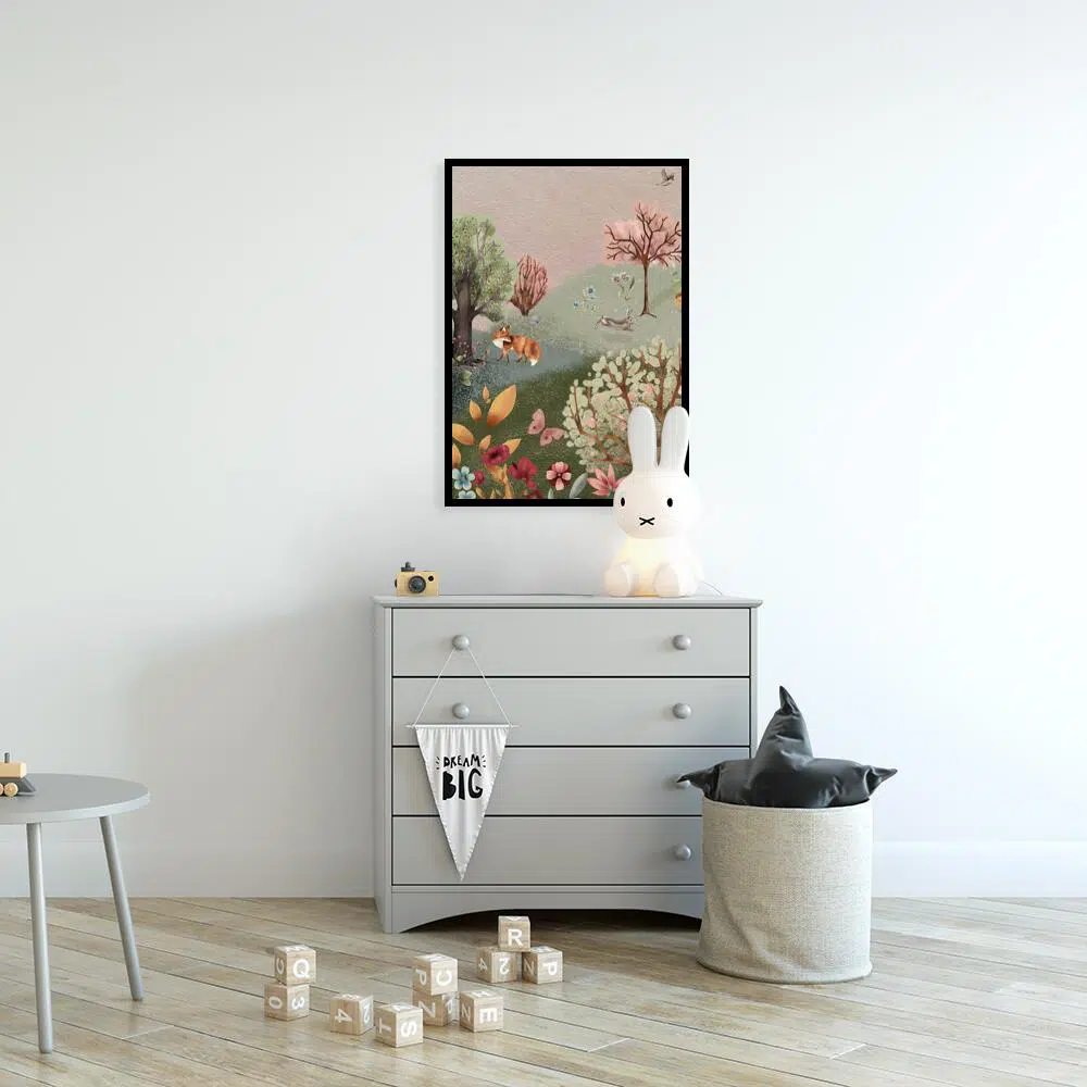 Kolorowy plakat dla dzieci - Kwiecista łąka Kolorowy plakat dla dzieci - Kwiecista łąka