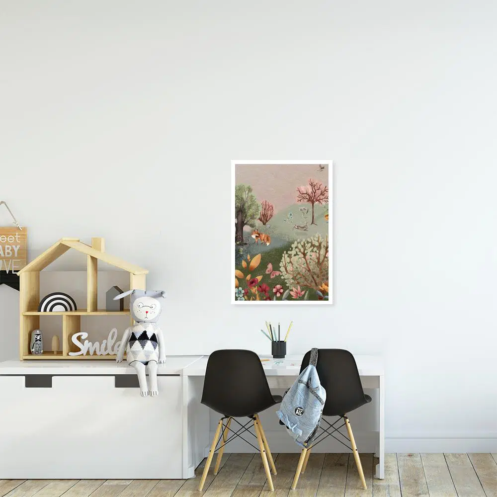 Barwny plakat dla przedszkolaka - Kwiecista łąka Barwny plakat dla przedszkolaka - Kwiecista łąka