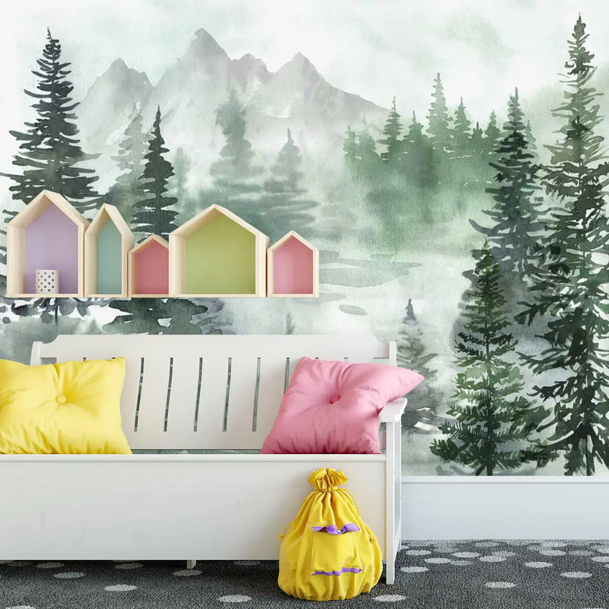 Fototapeta z lasem do dziecięcego pokoju Fototapeta z lasem do dziecięcego pokoju