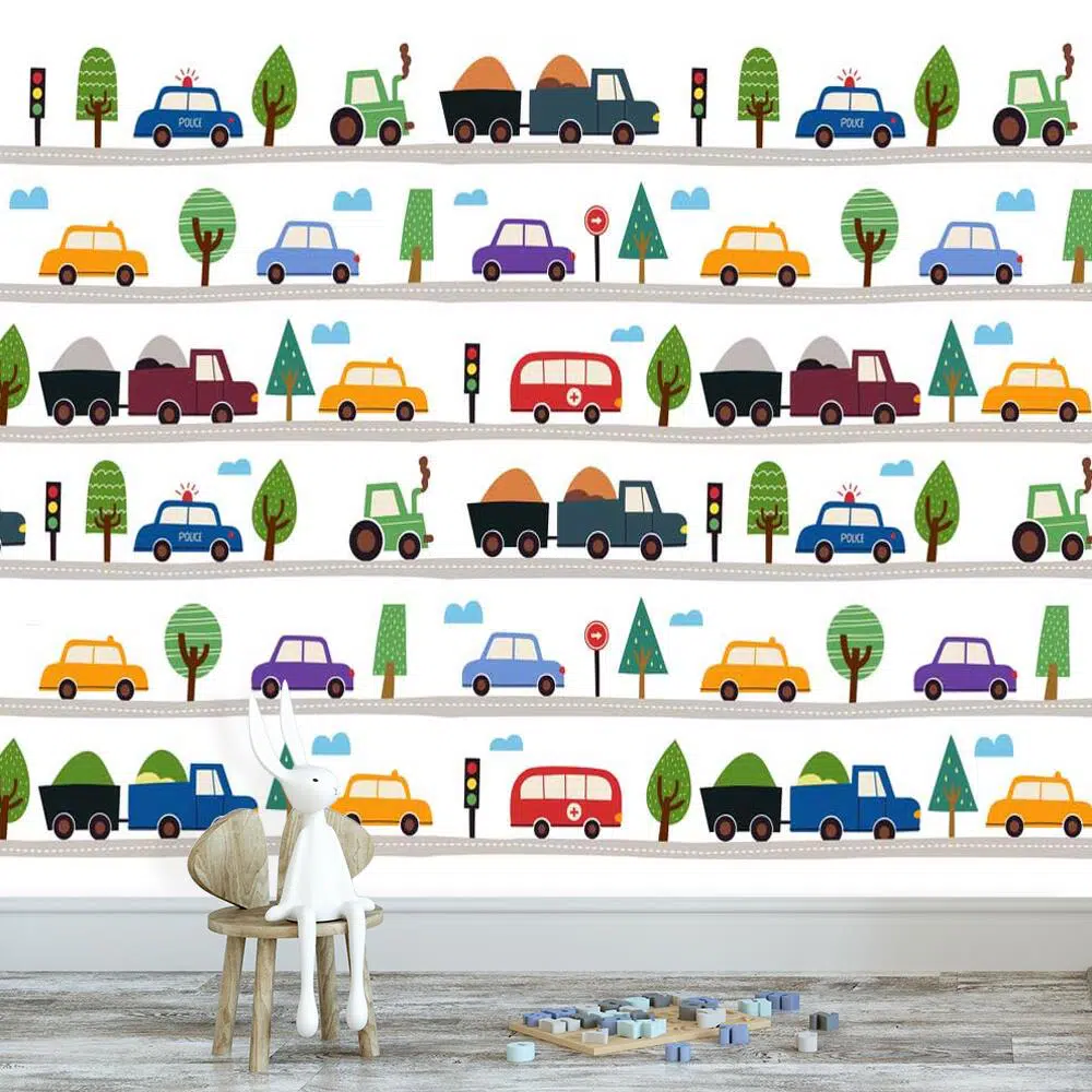 Foto-Tapeta dziecięca z Autkami Foto-Tapeta dziecięca z Autkami