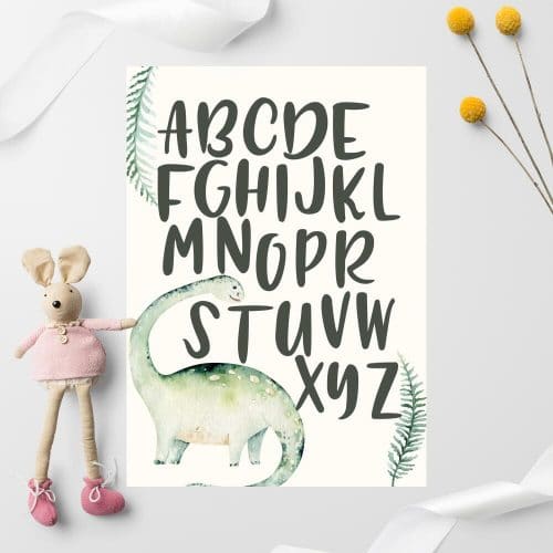 Plakat dla dziecka z alfabetem