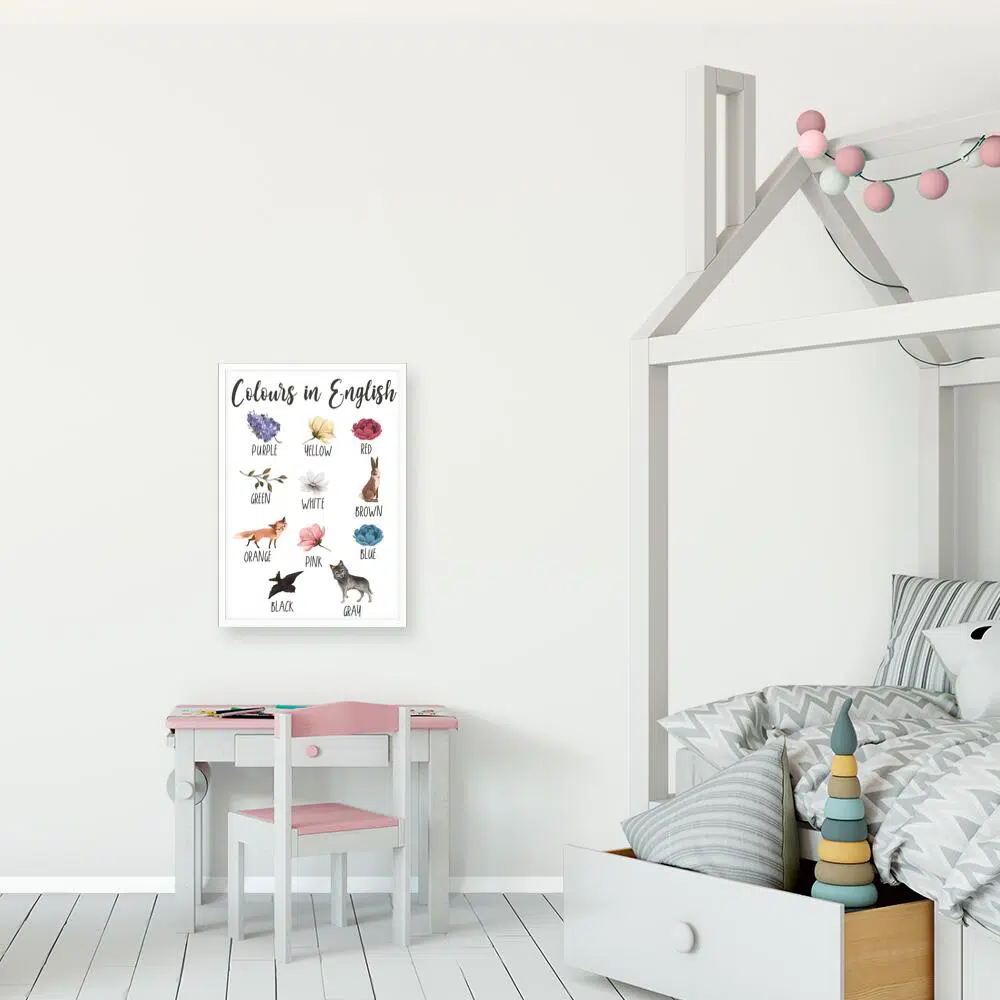 Edukacyjny plakat dla przedszkolaka - Fioletowy bez