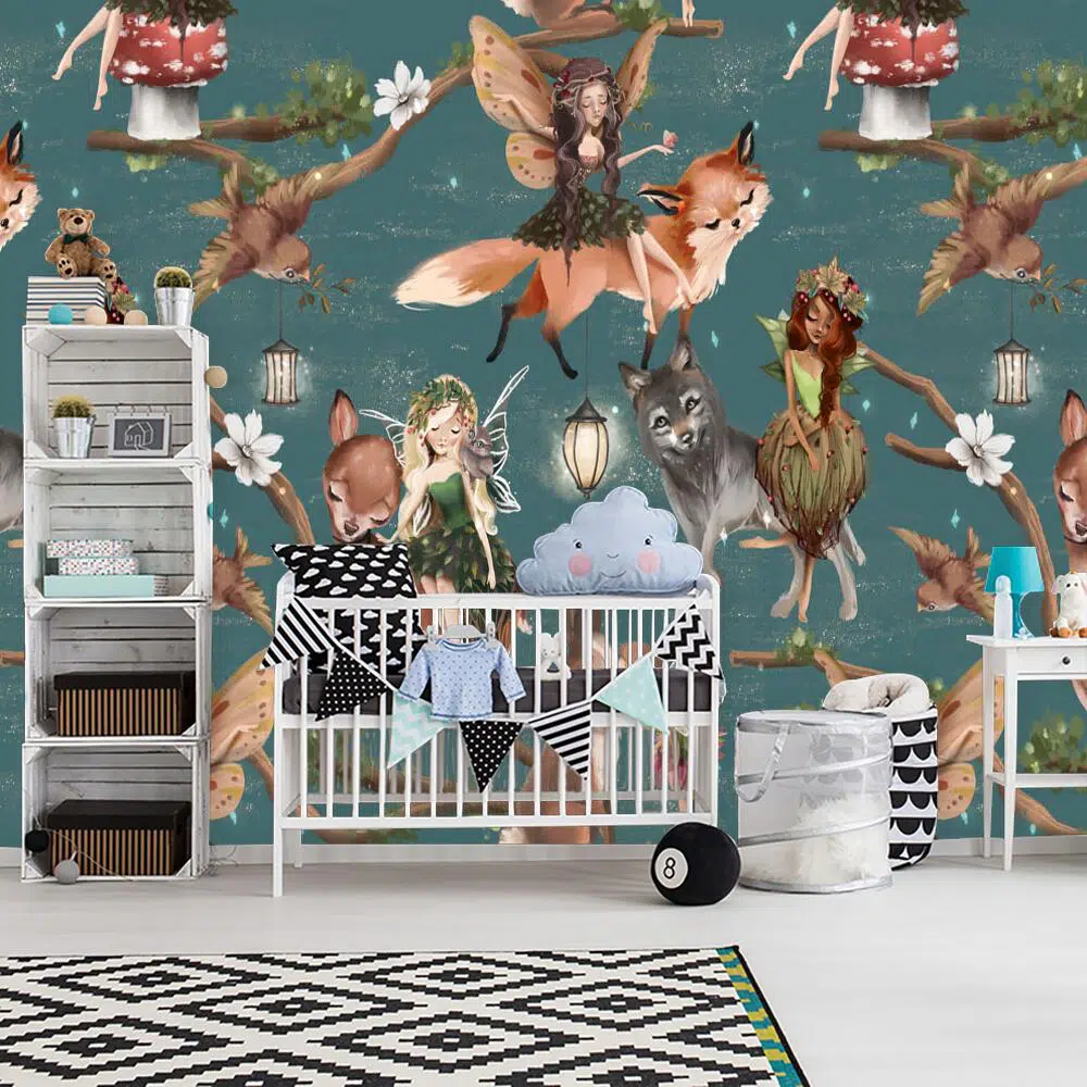 Wilk i Wróżki - fototapeta dla dzieci Wilk i Wróżki - fototapeta dla dzieci
