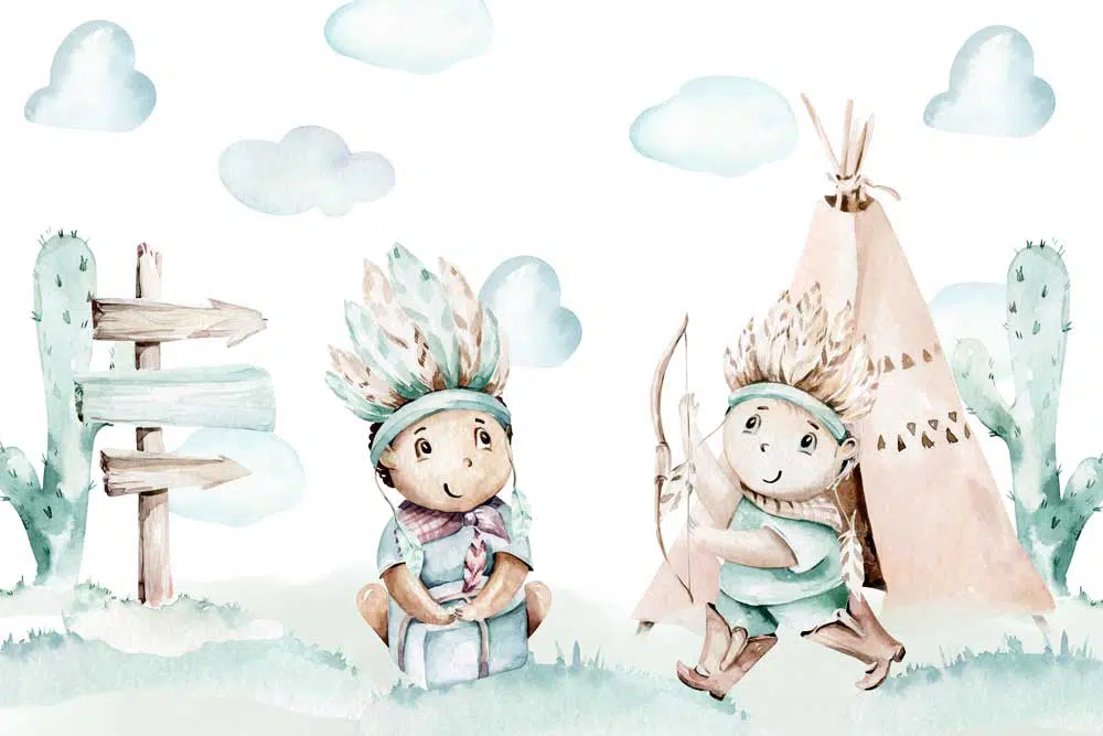 Fototapeta dla dzieci - Bajkowi Indianie Fototapeta dla dzieci - Bajkowi Indianie