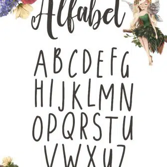 Plakat z alfabetem do pokoju dziecka