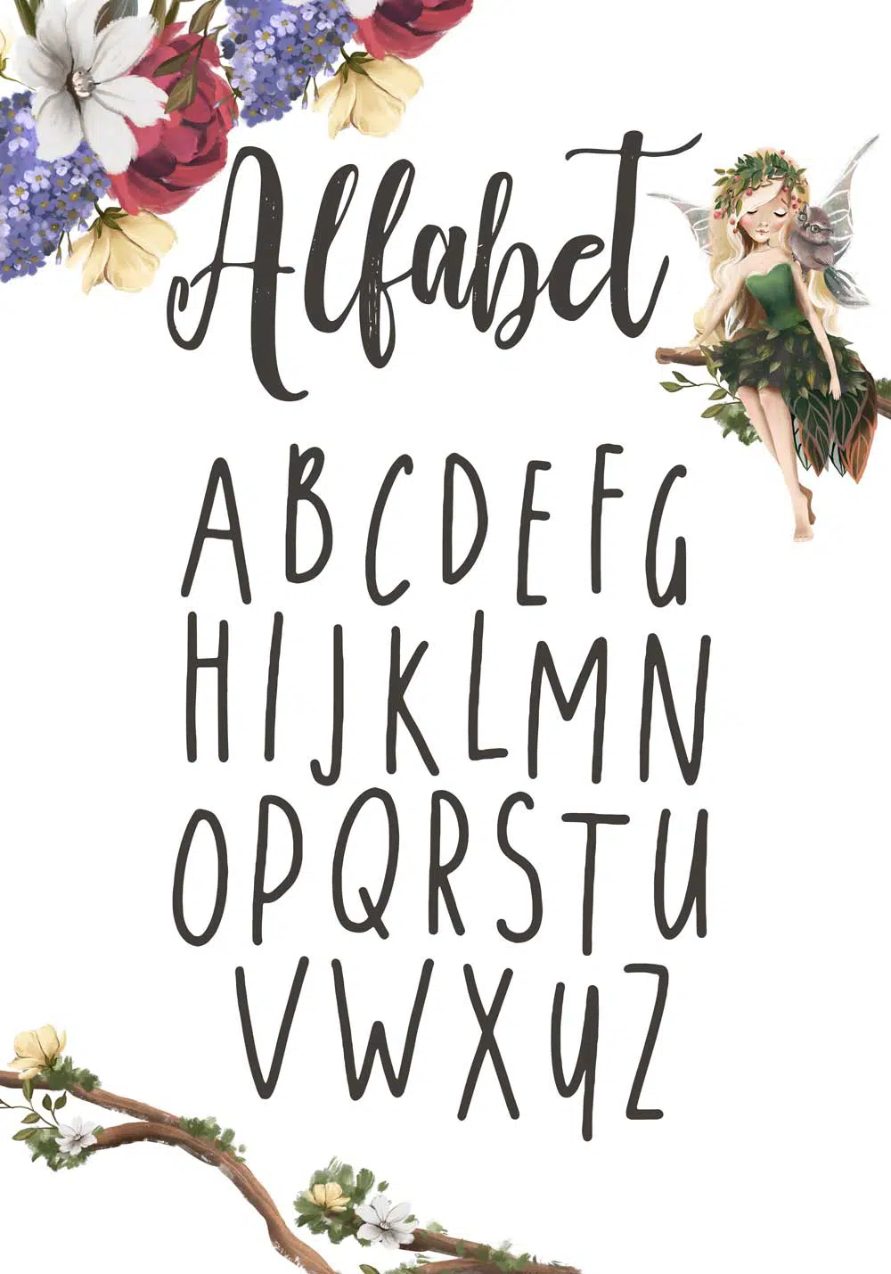 Plakat z alfabetem do pokoju dziecka Plakat z alfabetem do pokoju dziecka