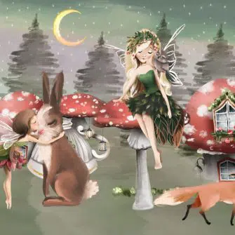 Tapeta z bajkowymi postaciami