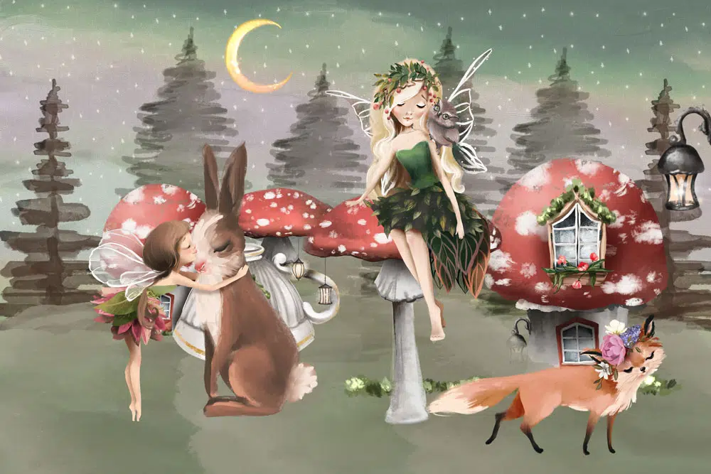 Tapeta z bajkowymi postaciami