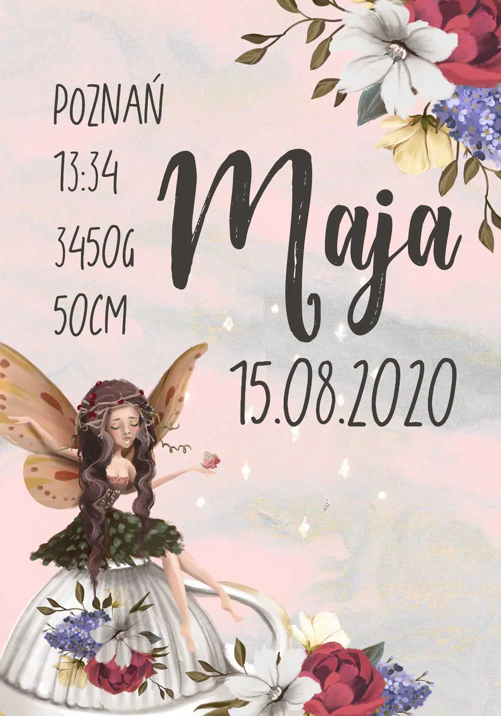 Metryczka - Plakat z wróżką leśną Metryczka - Plakat z wróżką leśną