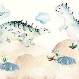Foto-tapeta z dinozaurami dla dzieci