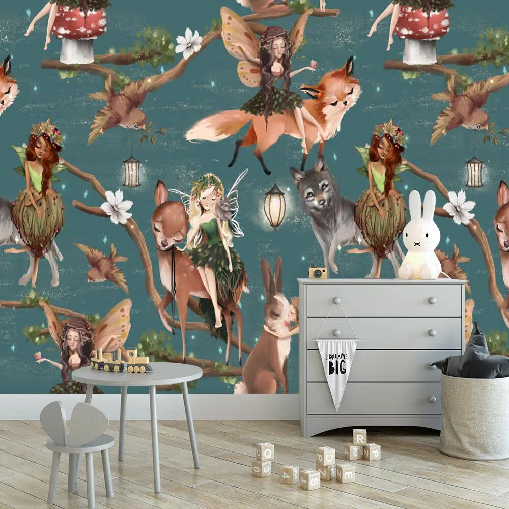 Foto-tapeta dla dzieci z Leśnymi Elfami Foto-tapeta dla dzieci z Leśnymi Elfami