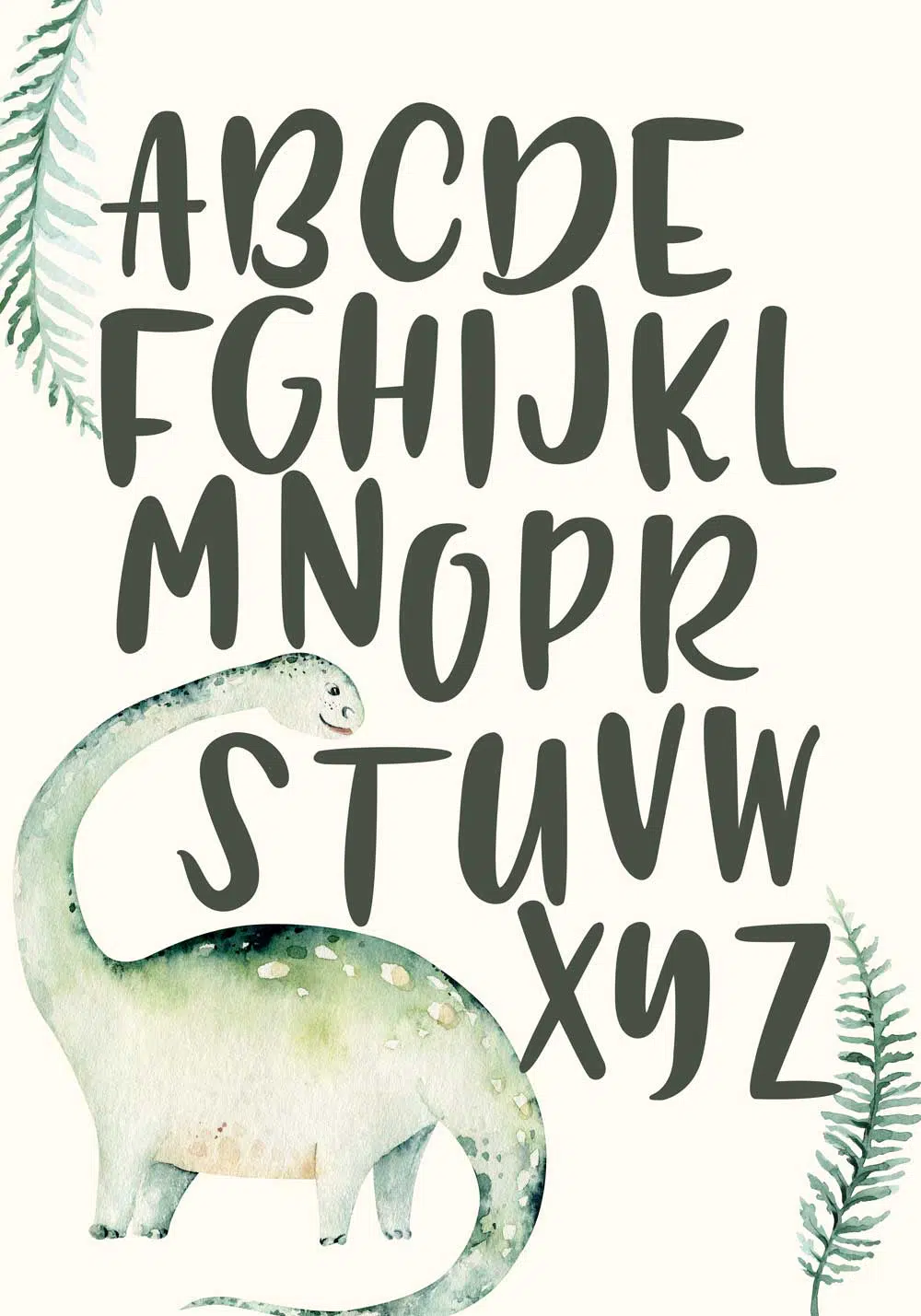 Beżowy plakat dziecięcy