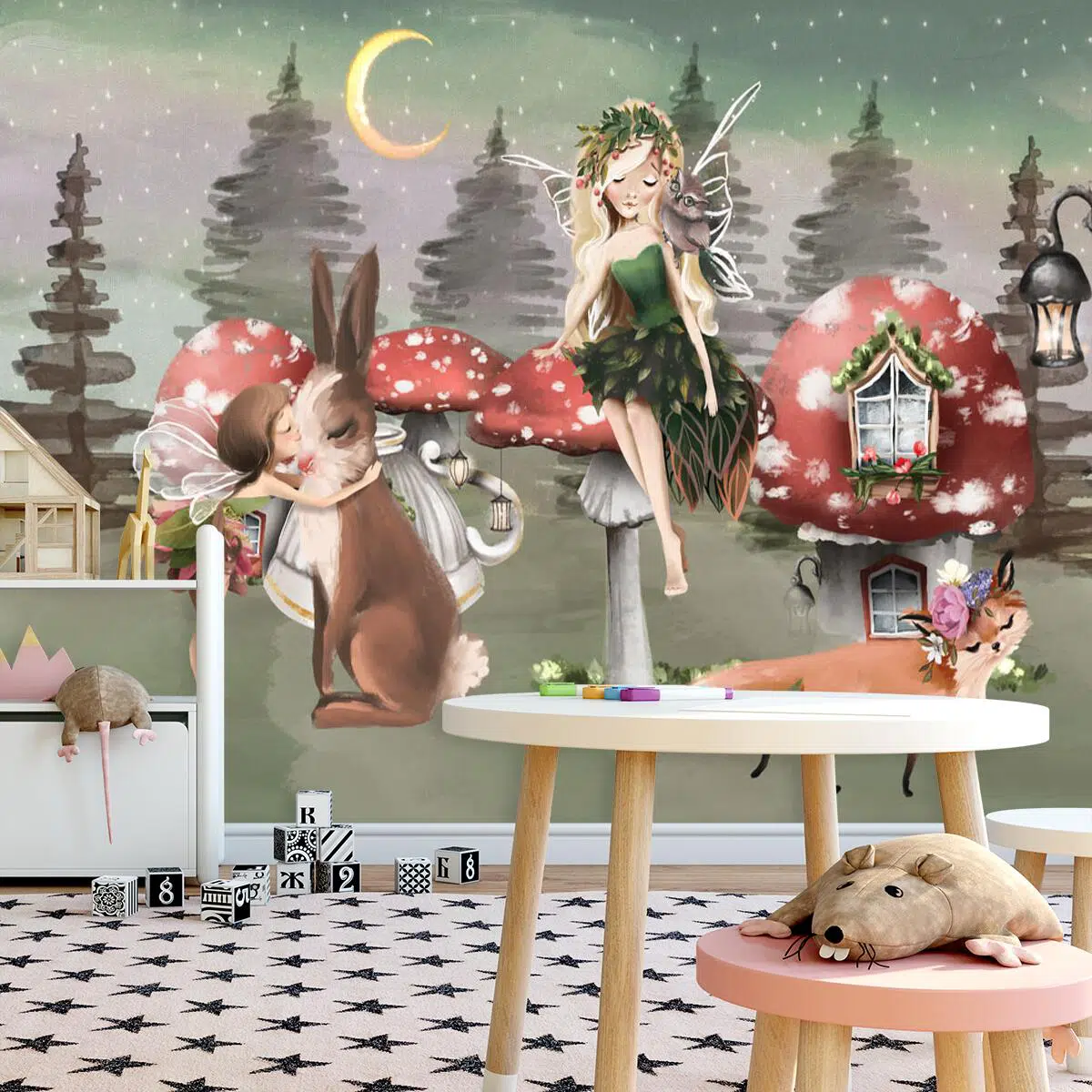 Tapeta z bajkowymi zwierzątkami