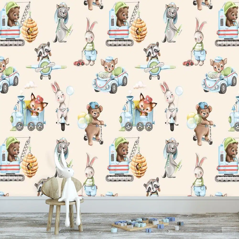 Różne zwierzątka fototapeta dla dzieci Różne zwierzątka fototapeta dla dzieci