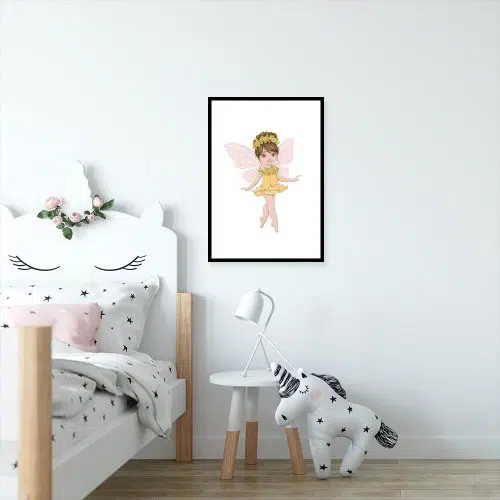 Plakat dziewczęcy z wróżką do przedszkola