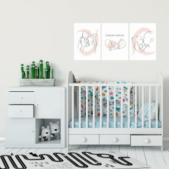 plakat tryptyk dla noworodka