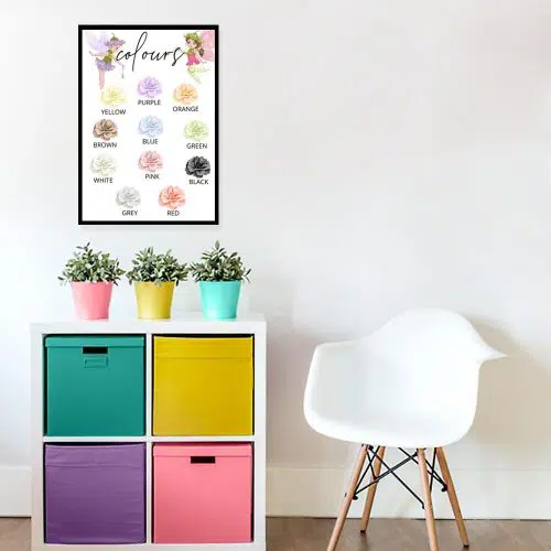 Plakat do pokoju dziewczynki z kwiatami - Colours