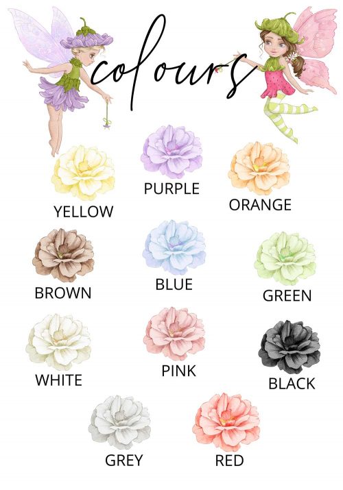 Plakat dla rodzeństwa z kwiatami - Colours