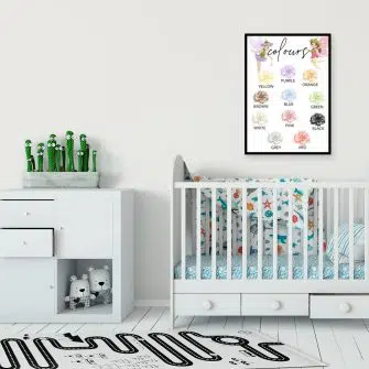 Plakat dla dziewczynki z kwiatami - Colours