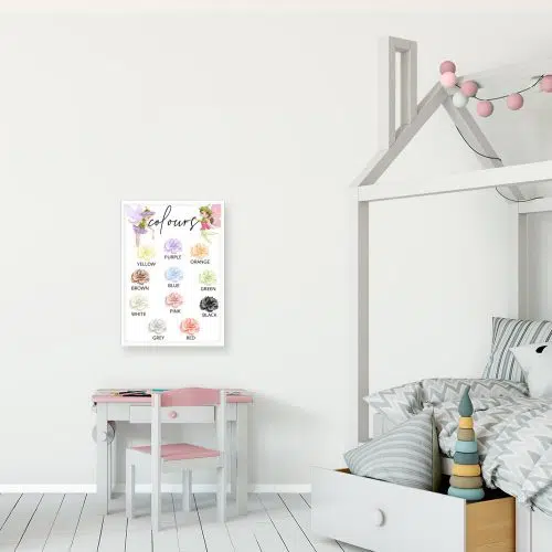 Plakat nad łóżeczko z kwiatami - Colours