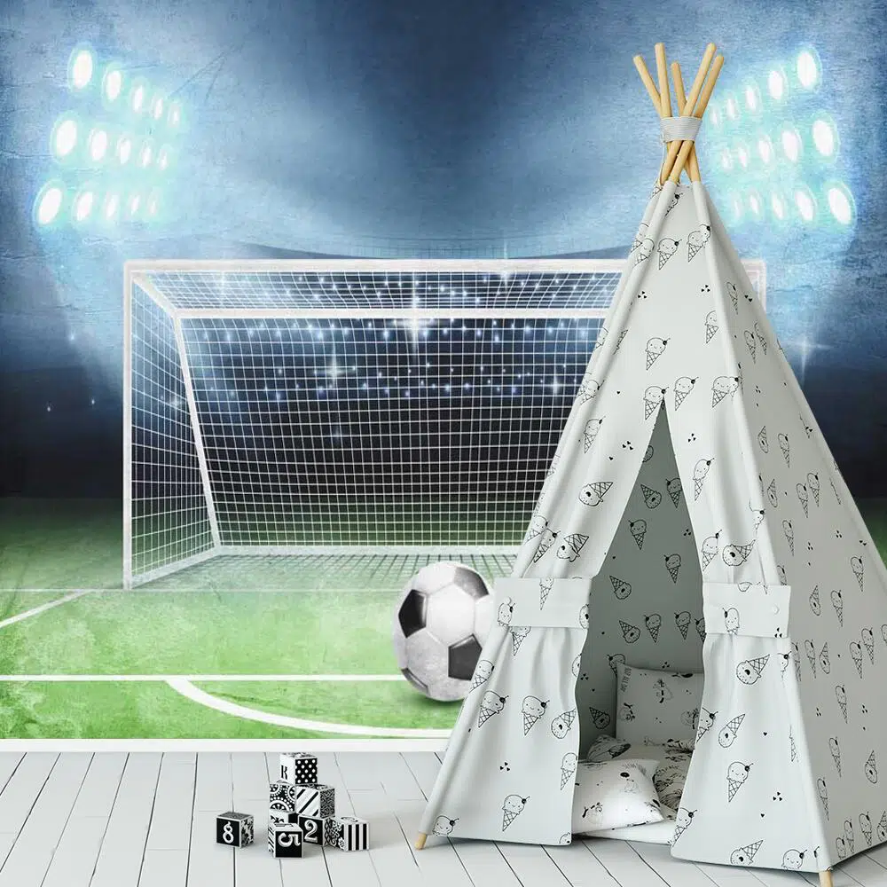 Fototapeta dziecięca - Piłka nożna dla rodzeństwa Fototapeta dziecięca - Piłka nożna dla rodzeństwa