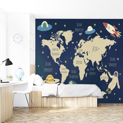 Mapa Świata i planety na tapecie